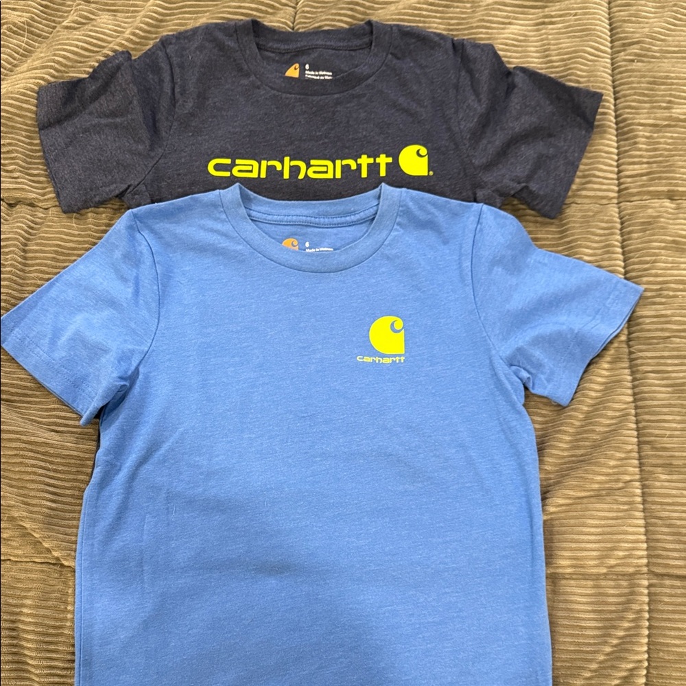 2 pack - Carhartt Kids' Blue and Dark Gray Tees *price for both*